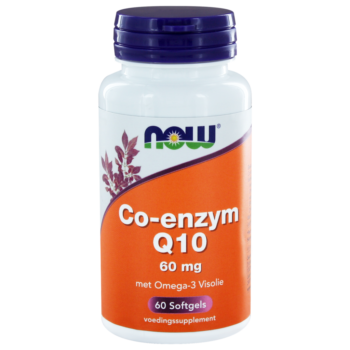 afbeelding NOW Co-enzym Q10 60 mg met Omega-3 Visolie Capsules