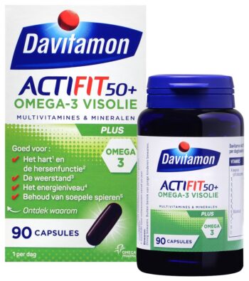 afbeelding Davitamon Actifit 50 Plus Omega-3 Visolie Capsules