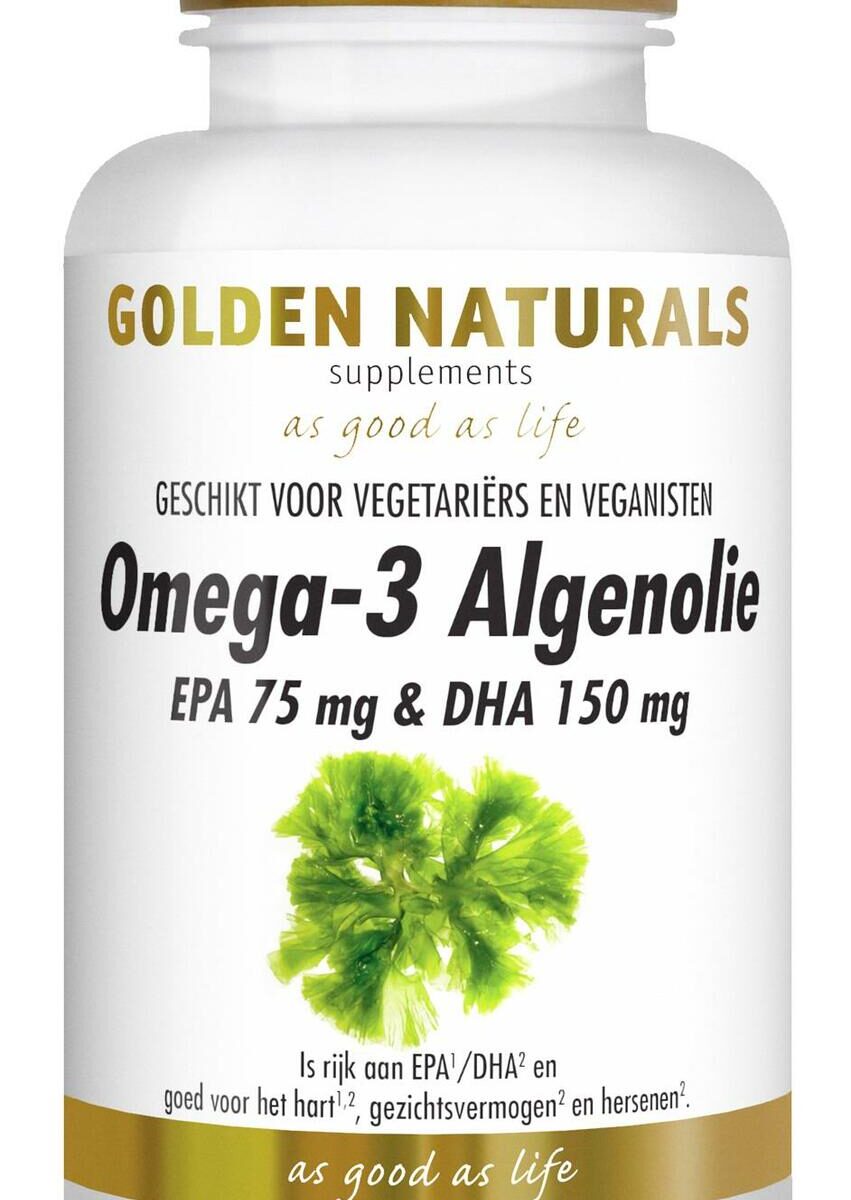 afbeelding Golden Naturals Omega-3 Algenolie Capsules