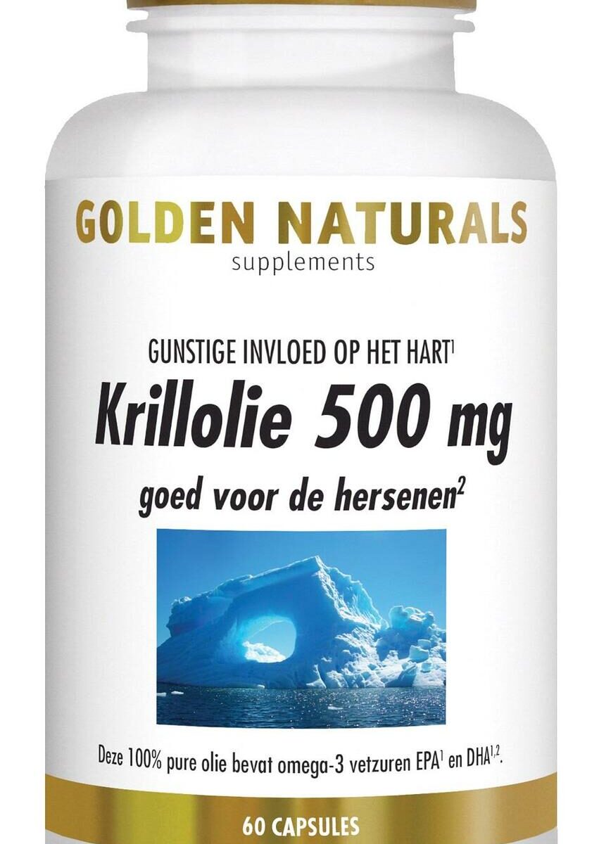 afbeelding Golden Naturals Krillolie 500mg Capsules