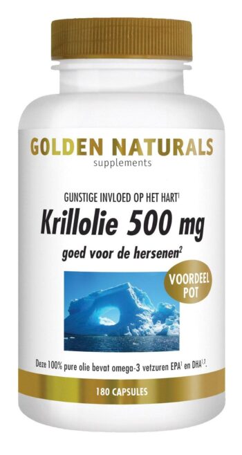 afbeelding Golden Naturals Krillolie 500mg Capsules