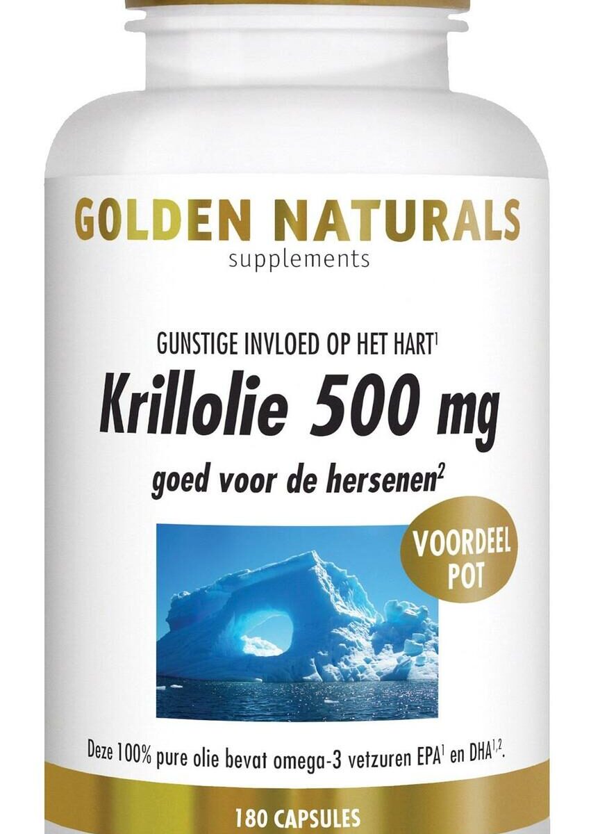 afbeelding Golden Naturals Krillolie 500mg Capsules