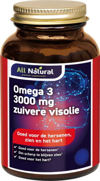 afbeelding All Natural Omega-3 3000 mg Zuivere Visolie Capsules