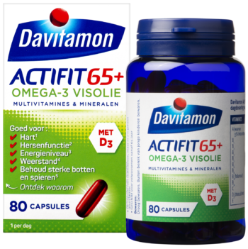 afbeelding Davitamon Actifit 65 Plus Omega-3 Visolie Capsules