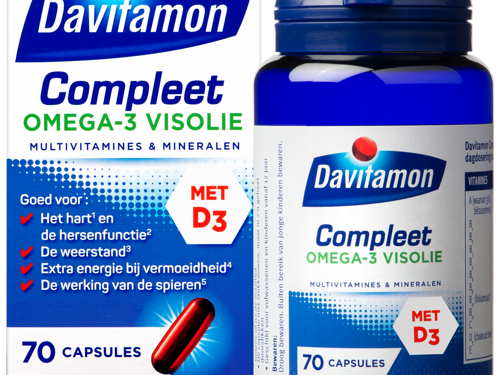 afbeelding Davitamon Compleet Omega-3 Visolie Plus Capsules