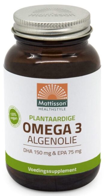 afbeelding Mattisson HealthStyle Omega 3 Algenolie Capsules