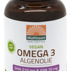afbeelding Mattisson HealthStyle Vegan Omega 3 Algenolie DHA 210mg & EPA 70mg Capsules
