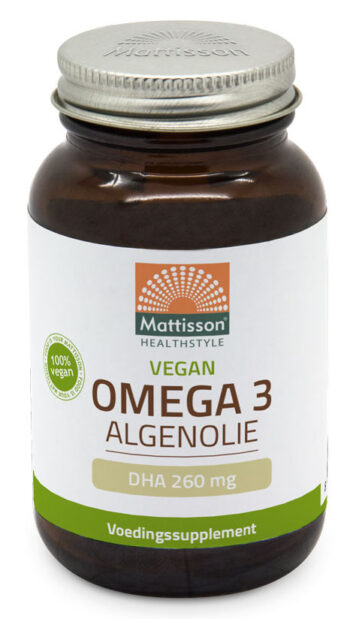 afbeelding Mattisson HealthStyle Vegan Omega 3 Algenolie DHA 260mg Capsules