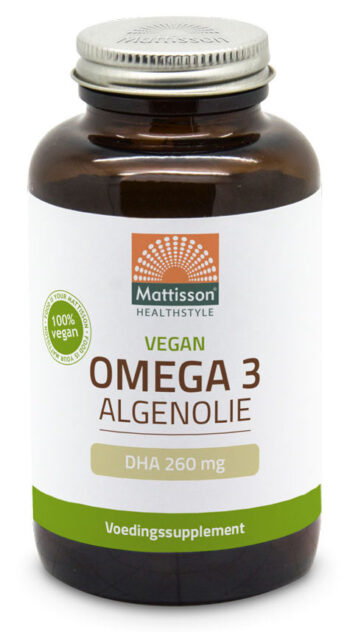 afbeelding Mattisson HealthStyle Vegan Omega 3 Algenolie DHA 260mg Capsules