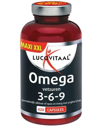 afbeelding Lucovitaal Omega 3-6-9 complex X-Forte Supplement - 420 Capsules